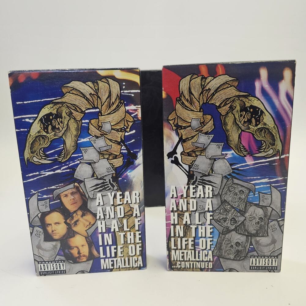 METALLICA A YEAR AND A HALF IN THE LIFE OF METALLICA PART 1 & 2 VHS TAPES 1992
